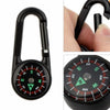 3 in 1 Double Sided Mini Compass Carabiner Thermometer Military Compasses